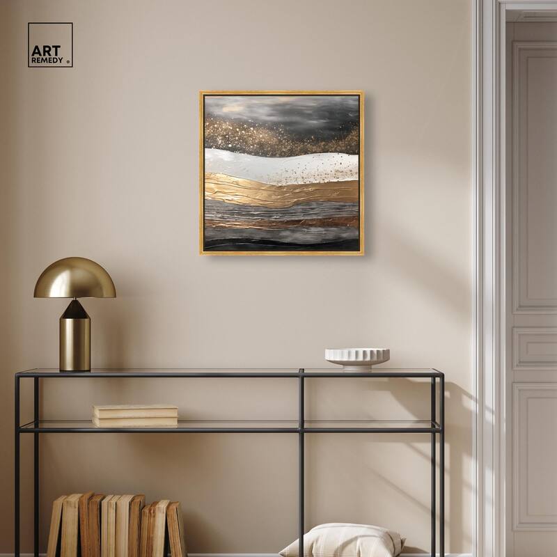 Moonlit Gold III Canvas by Art Remedy