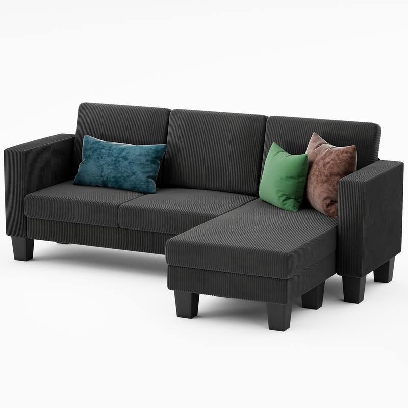 Furniwell L-Shaped Modular Sofa, 3 Seat Sleeper, Combination Sofa, Living Room Sofa