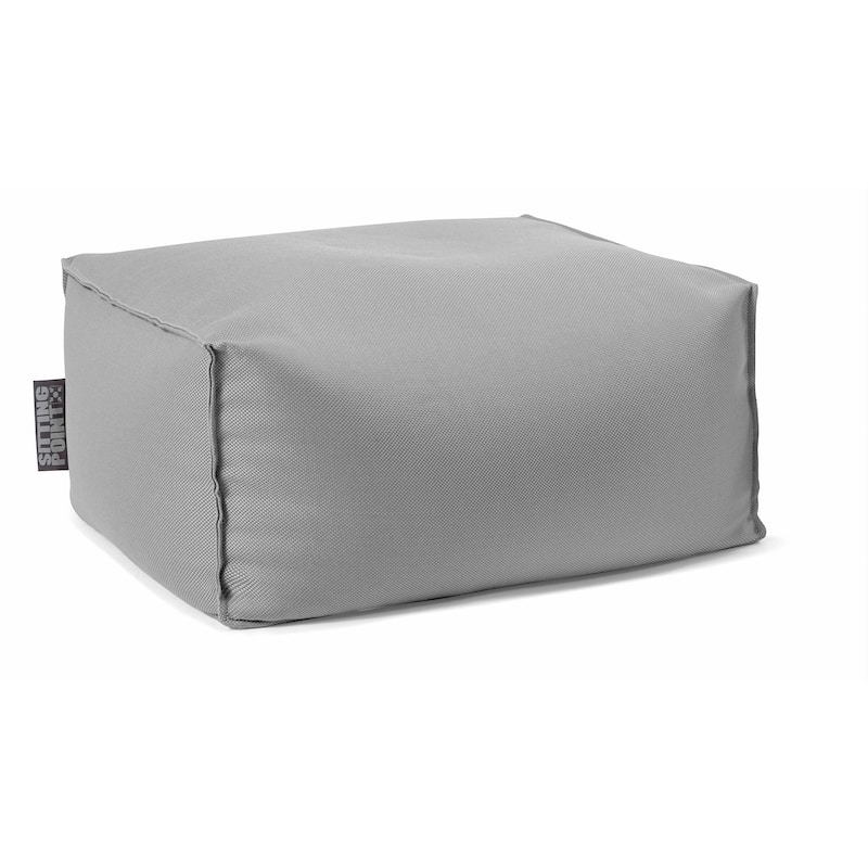 Gouchee Home Chamonix Outdoor Indoor Ottoman. - N/A - Silver