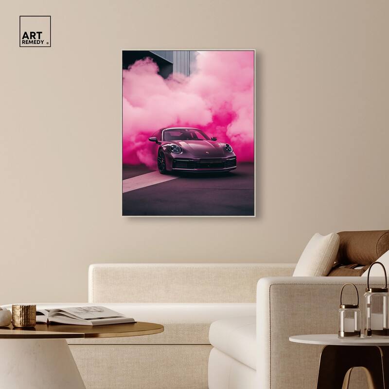 Turbocharged Pink Canvas by Art Remedy