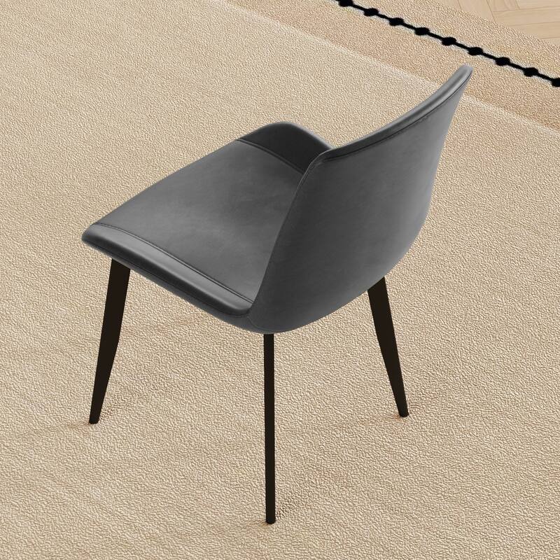 Dining Chairs Set of 4, Modern Design Home Chairs, PU Leather Metal Dining Chairs for Kitchen Dining Room