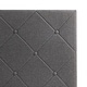 preview thumbnail 7 of 10, Priage by ZINUS Dark Grey Upholstered Diamond Stitched Platform Bed