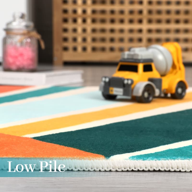Garvee Rainbow Sol Kids Area Rug