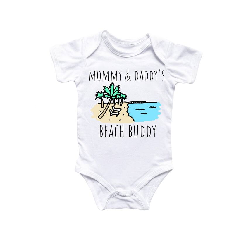 Beach Baby Summer - Baby Boy Girl Clothes Infant Bodysuit Funny Cute Newborn - White - 3-6M