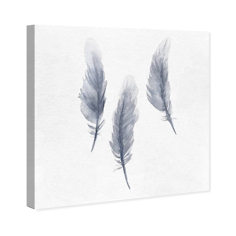 Wynwood Studio Canvas Fashion and Glam Flocks of a Feather Gray and Light Gray Modern & Contemporary Wall Art Canvas Print