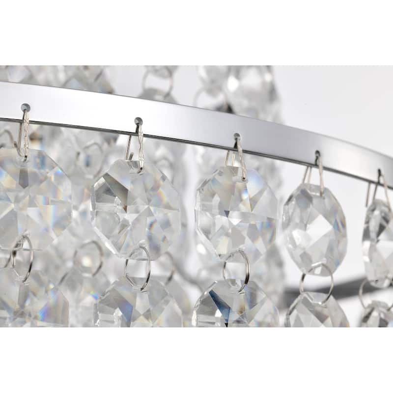 Chrome Finish 4-Light Glam Chandelier with Crystal Hanging