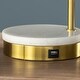preview thumbnail 4 of 3, Liam 20.25"H Marble USB Task Lamp - 22"H x 11.5"W x 7"D