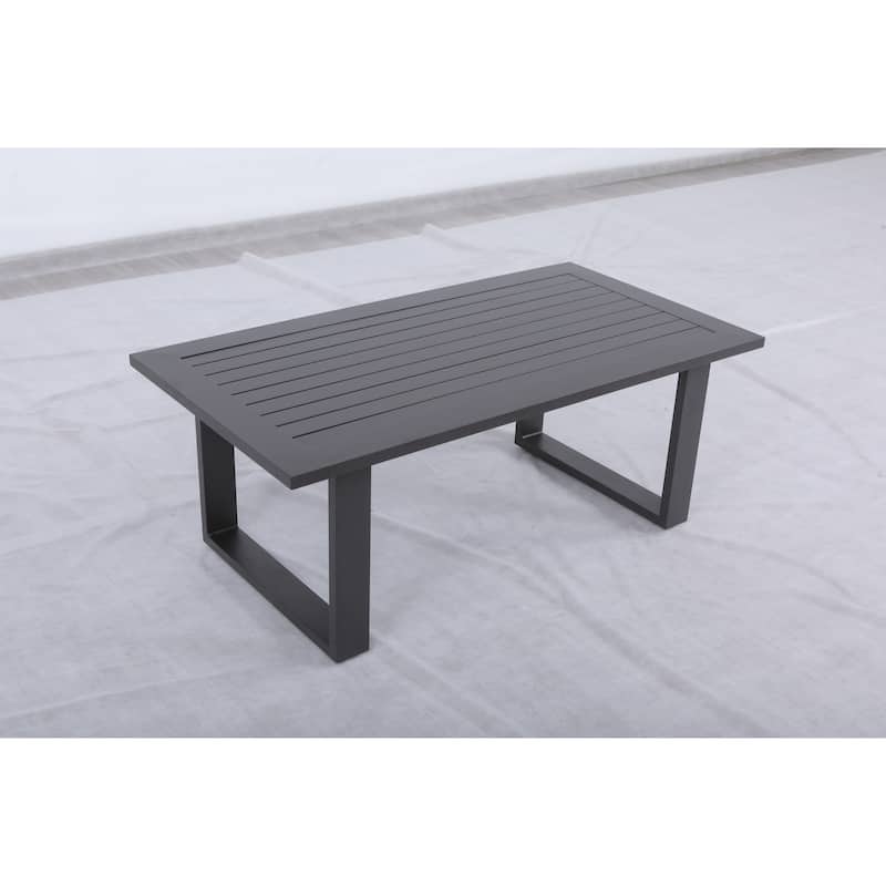 Atlantis Aluminum Frame Coffee Table in Brown