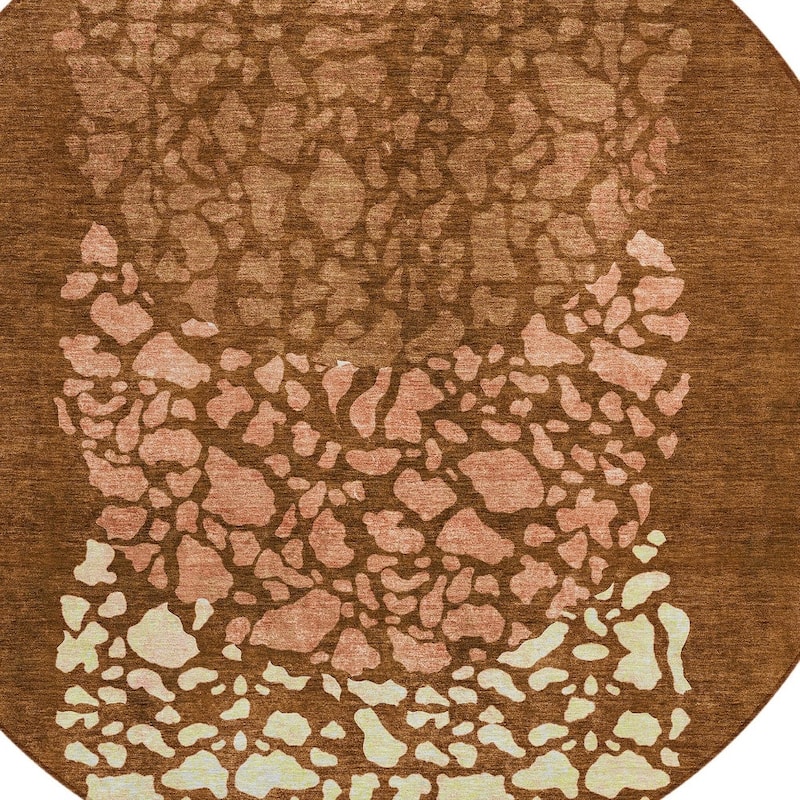 HomeRoots Abstract Transitional Rectangle Outdoor Rug