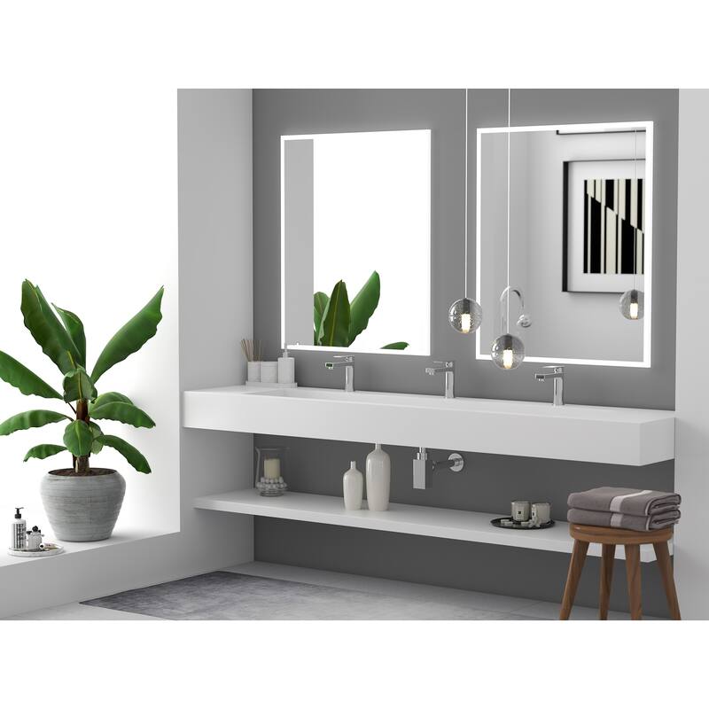 Pyramid Solid Surface Wall-Mounted Bathroom Sink