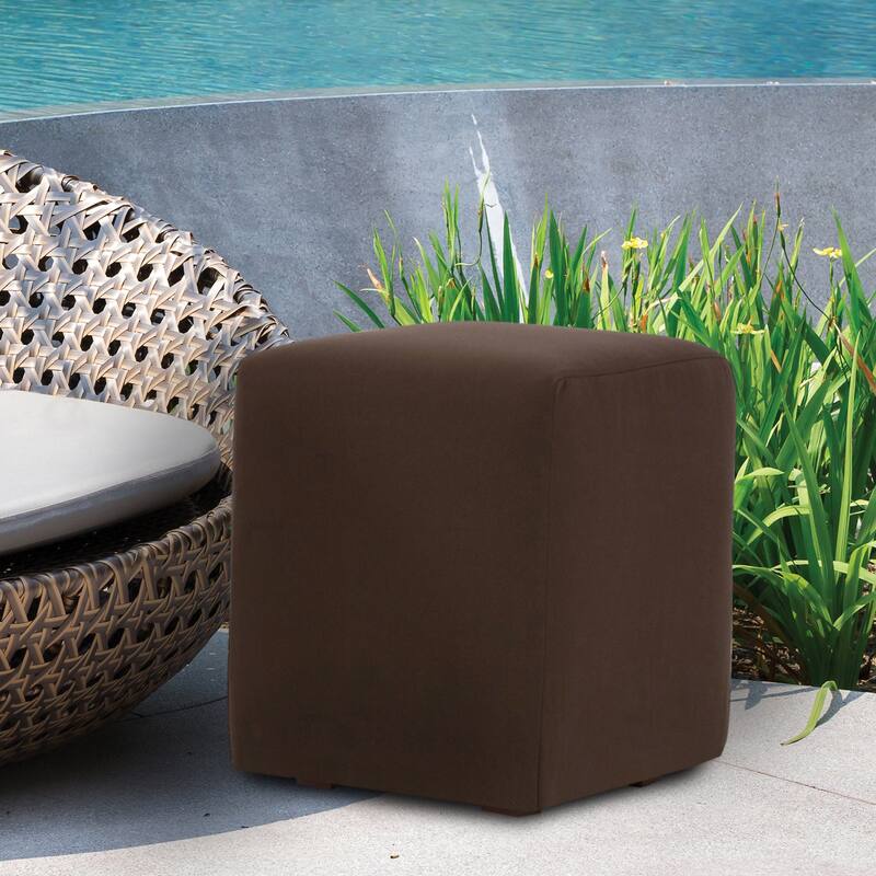 Allan Andrews Universal Outdoor Square Patio Ottoman with Cover, Seascape Collection