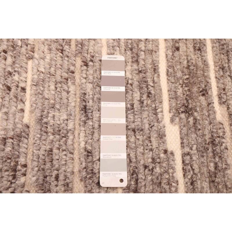 ECARPETGALLERY Hand-knotted Tangier Taupe Wool Rug - 5'4 x 7'7