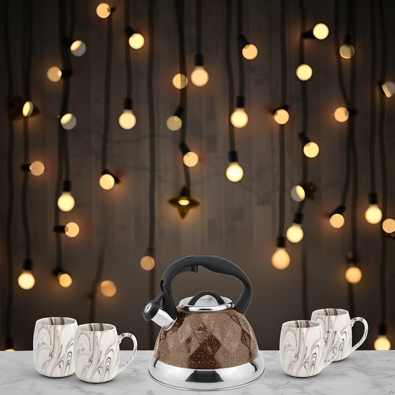 Lorren Home Trends Whistling Tea Kettle 3 Liters, with Ergonomic Handle