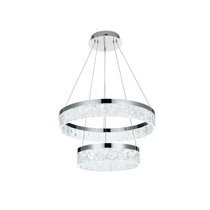 Elegant Lighting 2050G22 Linden 22" Wide LED Ring Chandelier - 3006