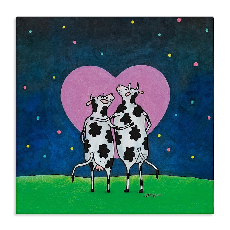 Stupell Loving Significant Udder Canvas Wall Art Design By Roger Straub - 30 x 30