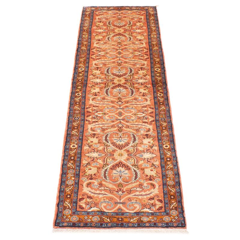 ECARPETGALLERY Hand-knotted Anatolian Copper Wool Rug - 2' 7" x 9' 4"