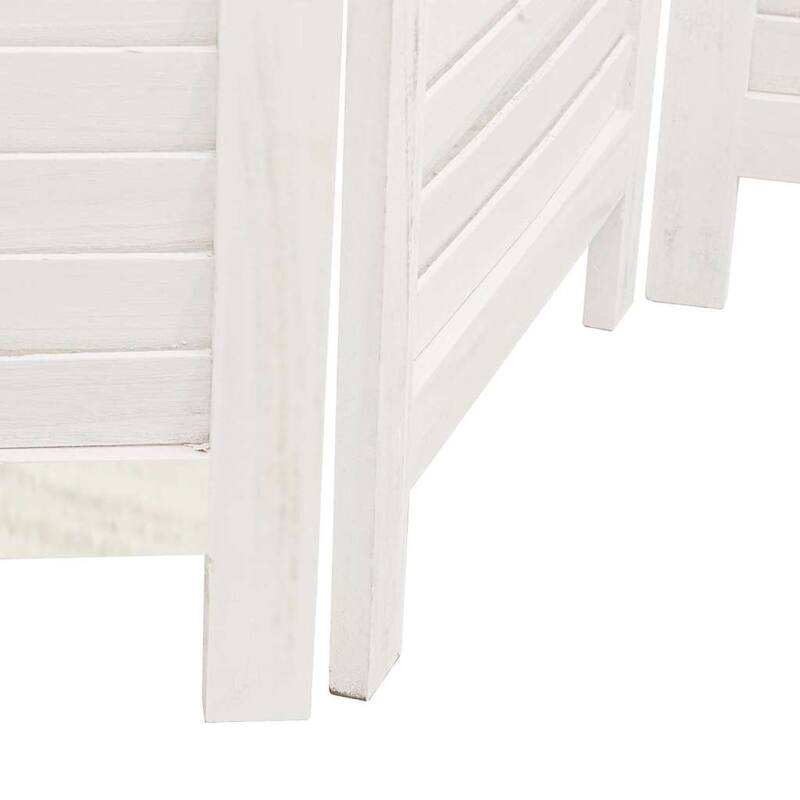 vidaXL Room Divider Privacy Screen Living Room White Solid Wood Paulownia