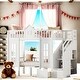 preview thumbnail 2 of 8, Twin-Over-Twin Wooden Bunk Bed with Stairs and Guardrails