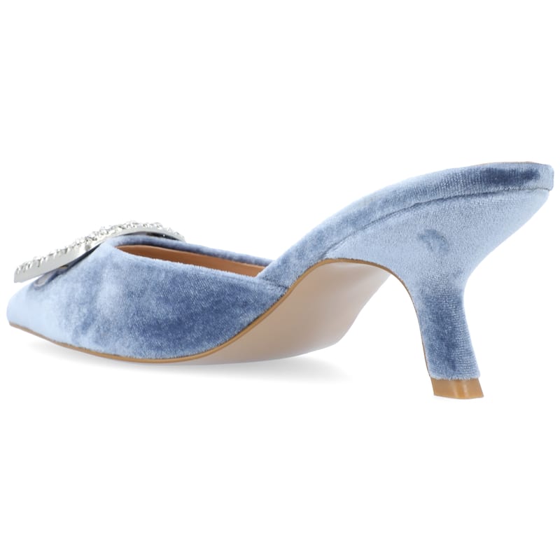 Journee Collection Women's Rishie Slip On Kitten Heel Mule Pump