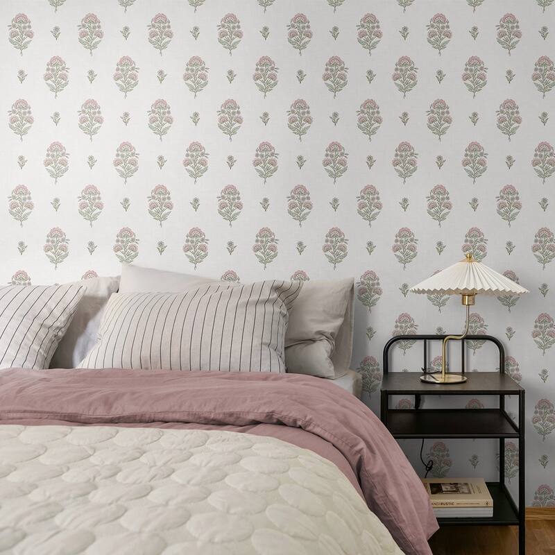 NextWall Floral Spot Peel and Stick Wallpaper