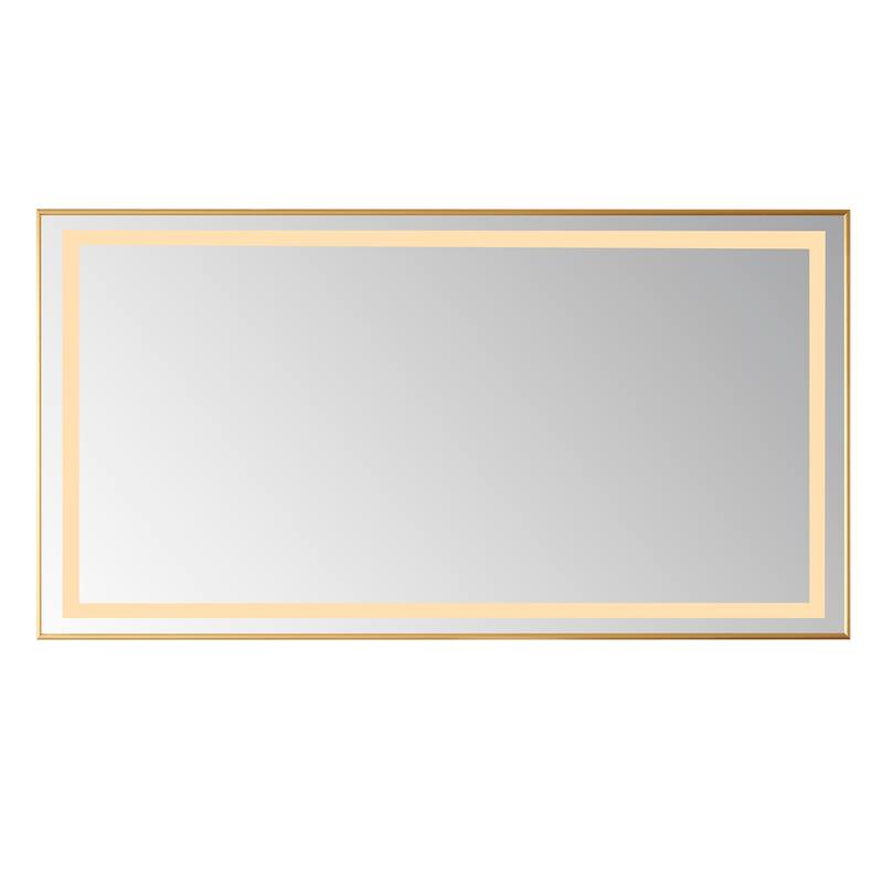 60" Rectangular LED Lighted Accent Bathroom/Vanity Wall Mirror - 60