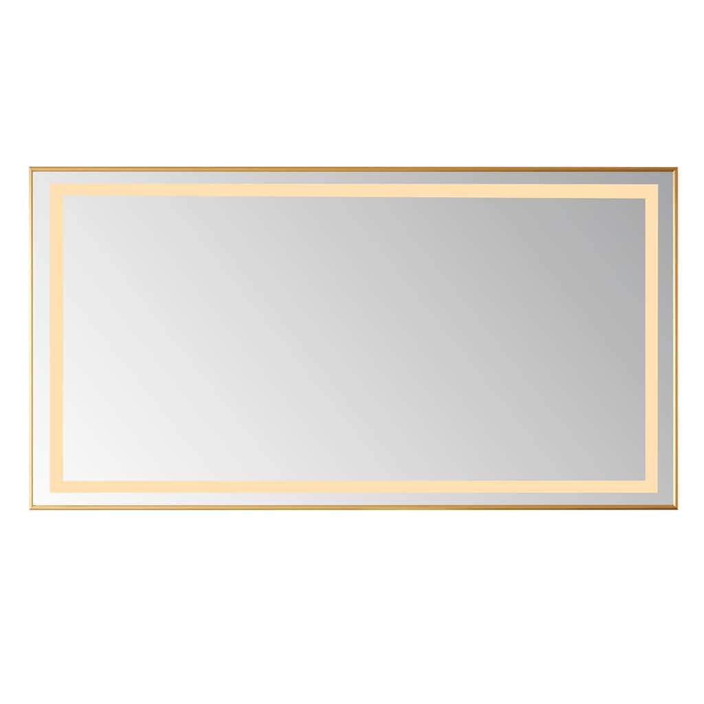 60" Rectangular LED Lighted Accent Bathroom/Vanity Wall Mirror - 60