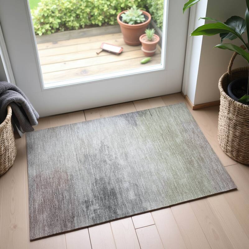 Premium Washable Super Soft Abstract Ombre Mayfield Rug - Beige - 1'8" x 2'6"