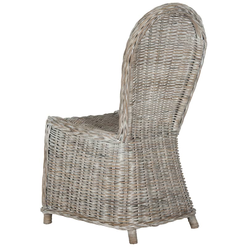 SAFAVIEH Manolica White Washed Dining Chair (Set of 2) - 19.5" x 26" x 40.5" - 20Wx26Dx41H