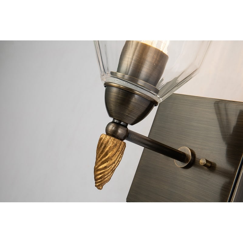 Felice 1 Light Wall Sconce in Bronze with Gold