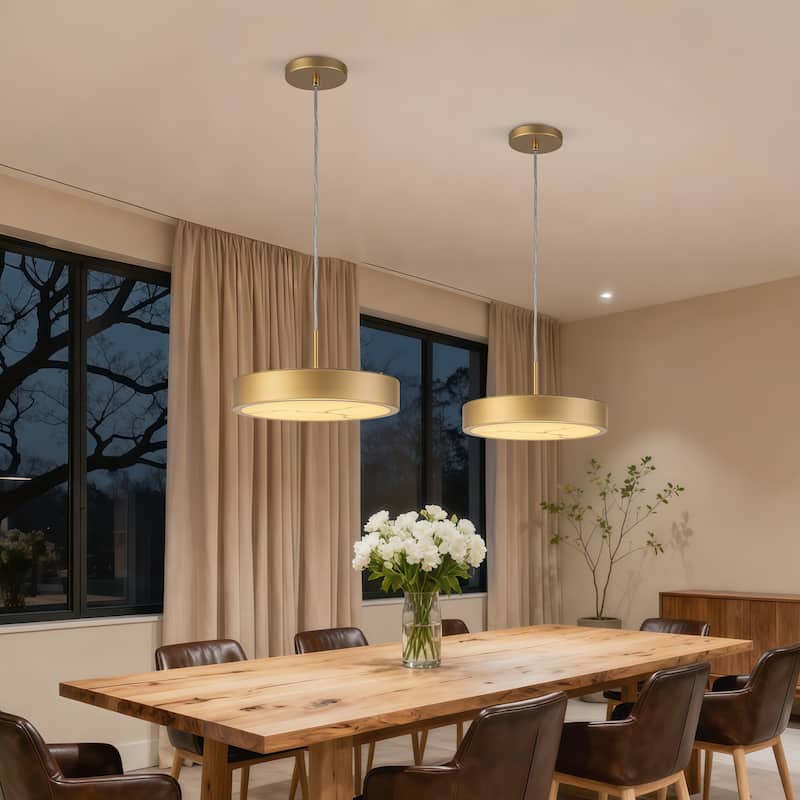 Starsky Alabaster Stone-look Resin Modern Gold LED Chandelier