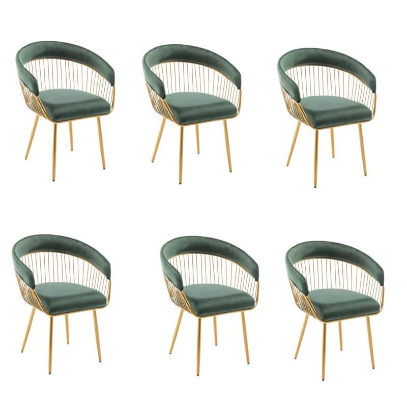 XINMICS Modern Dining Chair, Velvet Back Armchair for Living Room/Study, Set of 2/4/6