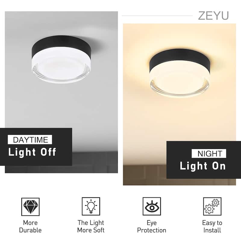 6 Inch LED Flush Mount Ceiling Lights, 4 Packs