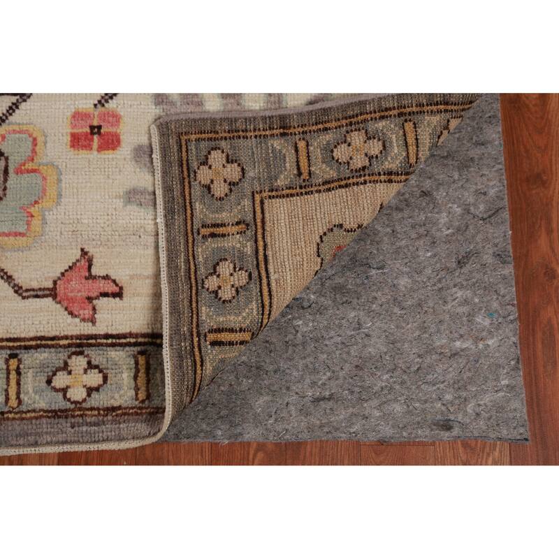 Hand Knotted Oriental 100% Wool Carpet Transitional All-Over Greys & Charcoal Oushak Area Rug - 13' 9'' X 10' 1''