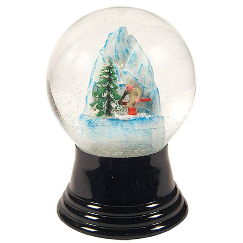 5" Perzy Medium Skier Christmas Snow Globe