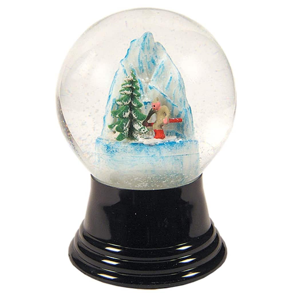 5" Perzy Medium Skier Christmas Snow Globe