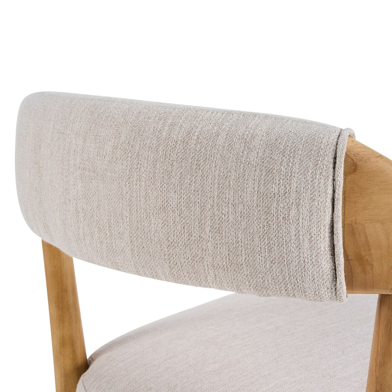 Christopher Knight Home - Upholstered Dining Arm Chair Set with High-Density Foam Padded Cushion & Curved Backrest - 22.64"W