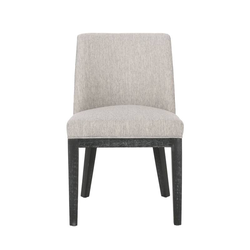 Fabric Upholstered Dining Chairs, Light Grey Antique Finish Legs Dining Chairs, Kitchen Side Chairs for Kitchen and Dining Room