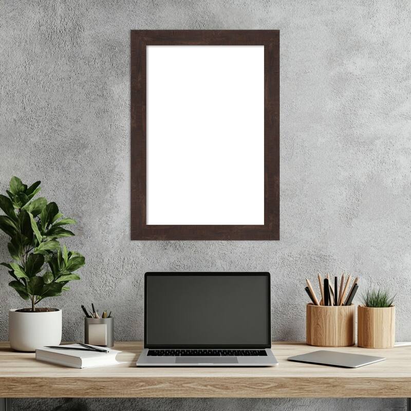 Amanti Art Fresco Dark Walnut Framed Dry Erase Magnetic Board