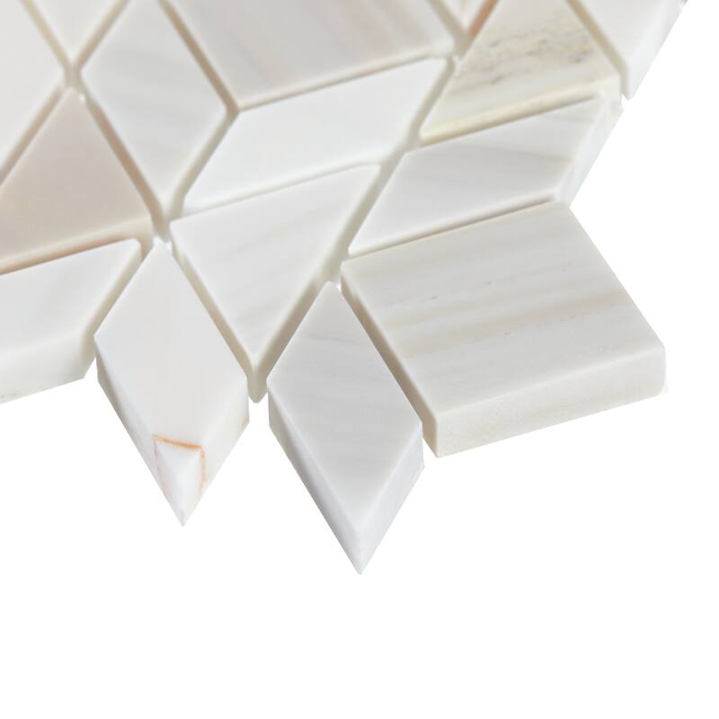 Daltile Pietra Divina Marble Natural Stone Framework Mosaic in Honed Namaste (10 PC Per Carton) (10.40 SQFT Per Carton)