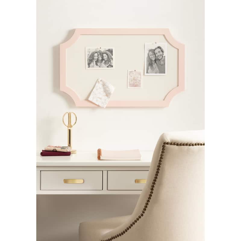 Kate and Laurel Holbrook Scalloped Rectangle Framed Pinboard