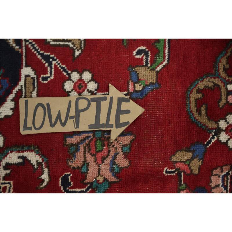 Hand Knotted Oriental 100% Wool Carpet Traditional Geometric Red Tabriz Area Rug - 13' 1'' X 10' 1''