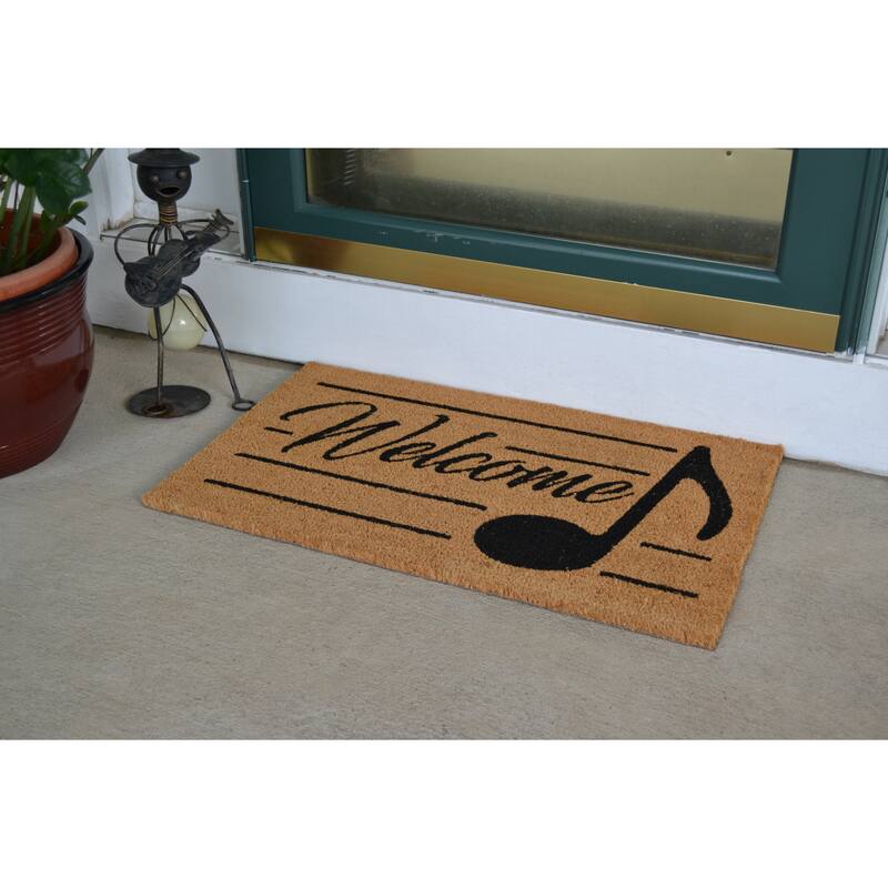Eighth Note Welcome Outdoor DoorMat