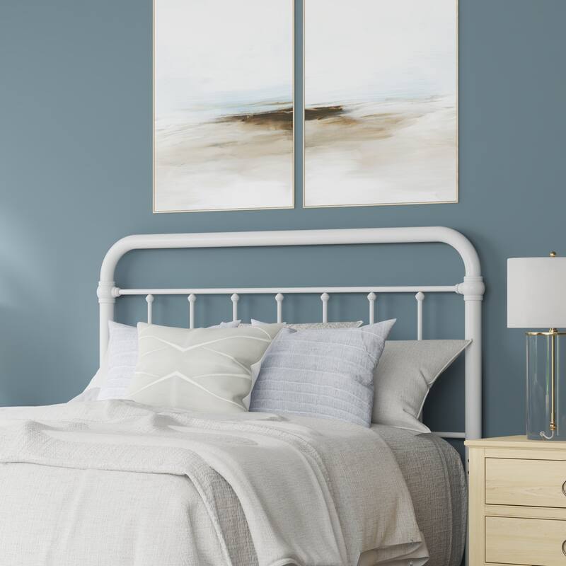Hillsdale Kirkland Metal Headboard, White