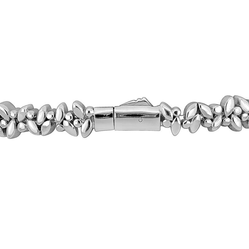 Miadora 3 1/10CT TW Round and Marquise-Cut Diamond Cluster Bracelet in 14k White Gold - 7 in