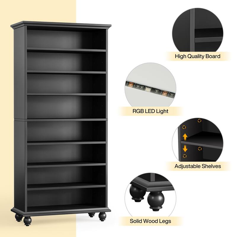 69-inch Tall Bookcase Bookshelves Book Display Stand for Living Study Room