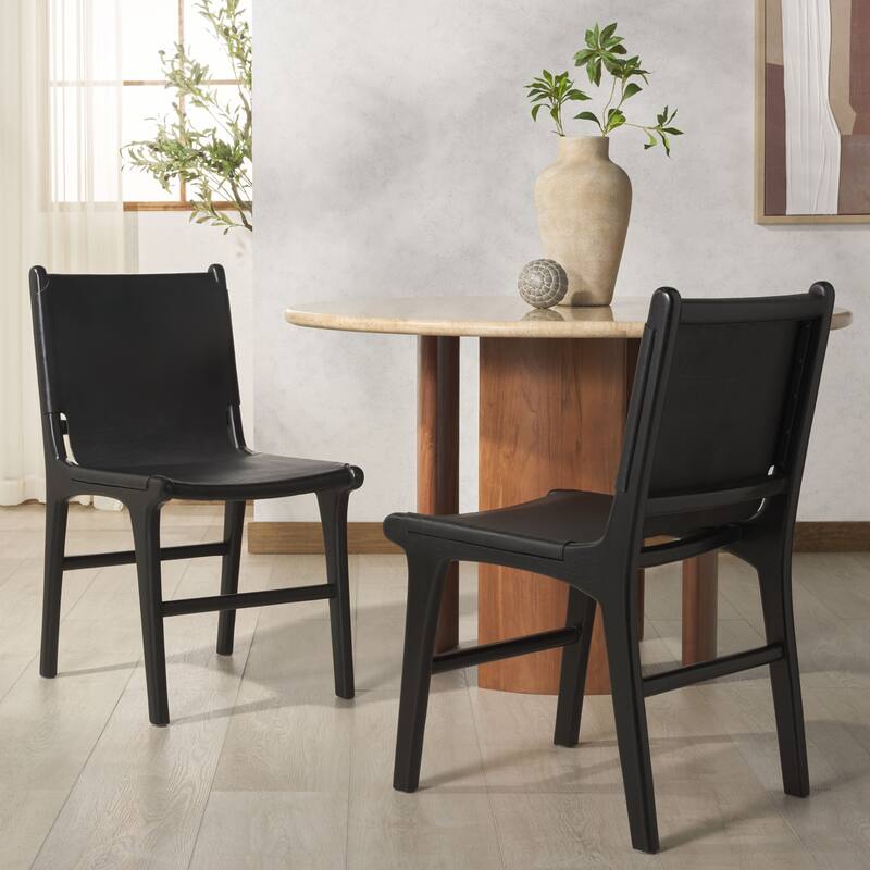 SAFAVIEH Couture Cassaphina Solid Wood Dining Chair (Set of 2), Fully Assembled - 18"W x 23"D x 34"H