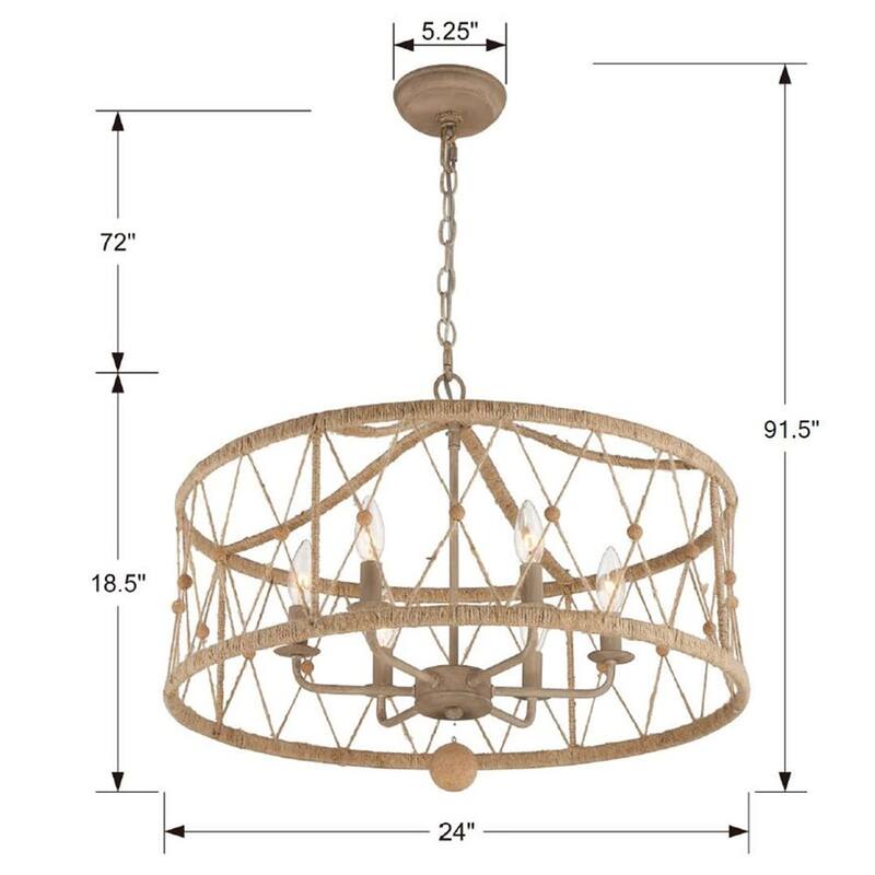 Crystorama Lighting Group BRX-B7906 Brixton 6 Light 24" Wide Wrought
