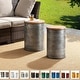 preview thumbnail 28 of 29, Glitzhome Set of 2 Industrial Farmhouse Outdoor Stool Storage Ottomans
