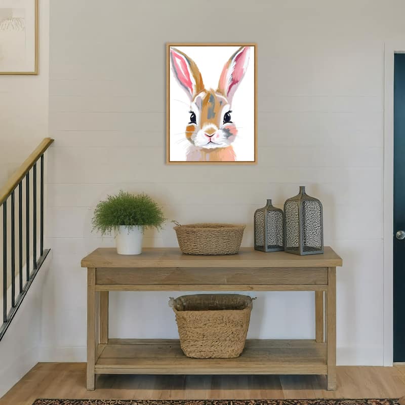 Bunny by Ohkimiko Framed Canvas Wall Art
