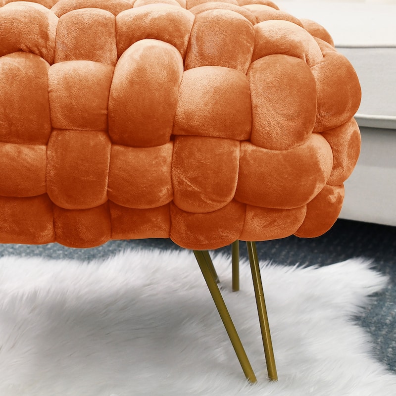 Velvet Pouf Stool 27"x20"x20"